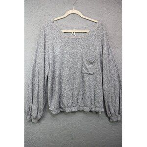 Anthropologie Long Puff Sleeves Oversized Sweater-Size Large-Boho-Viscose-Soft